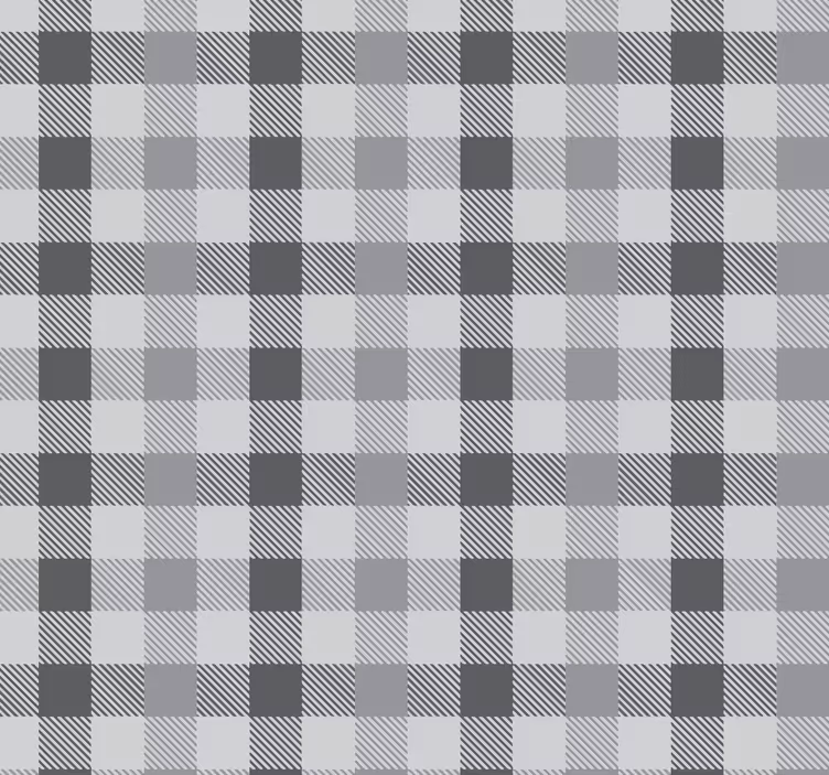 Harmaa gingham kuvio rullaverho keittiöön - Tenstickers