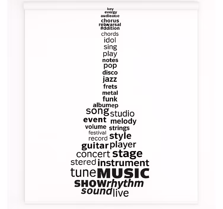 Musiikki kitaran sanat teini-ikäisen rullaverho - Tenstickers