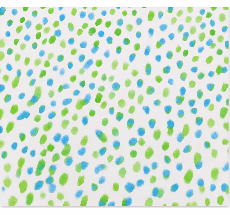 Sinisiä ja vihreitä pisteitä teini-ikäisen rullaverho - Tenstickers