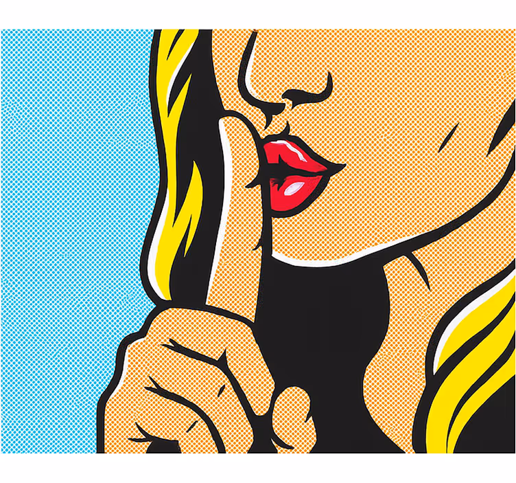 Pop-taidetyttö hiljenee teini-ikäisen rullaverho - Tenstickers