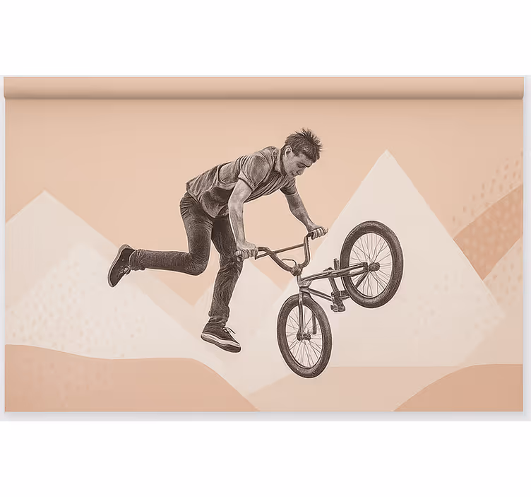 Bmx-temppuilu teini-ikäisen rullaverho - Tenstickers