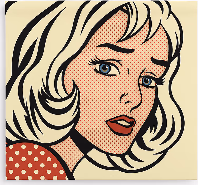 Teini-ikäisen poptaide tyttö rullaverho - Tenstickers