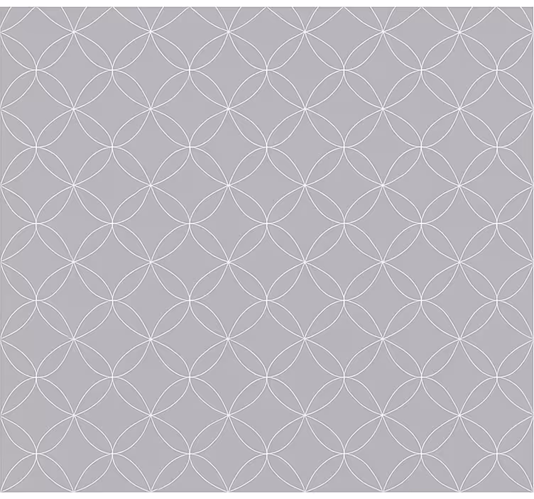Pohjoismainen rullaverho harmaat geometriset kukkakuviot - Tenstickers