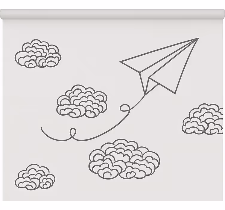 Pohjoismainen rullaverho minimalistiset paperilennokit - Tenstickers