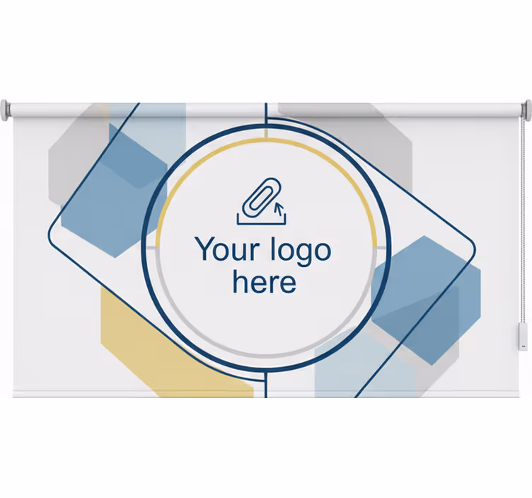 Toimiston rullaverho räätälöidyllä logolla - Tenstickers