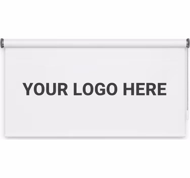 Toimiston rullaverho yrityksen logolla - Tenstickers