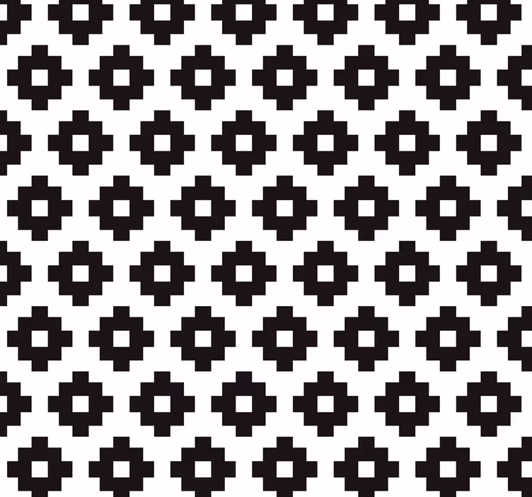 Geometriset laatta-inspiraatiot kylpyhuoneen rullaverho - Tenstickers