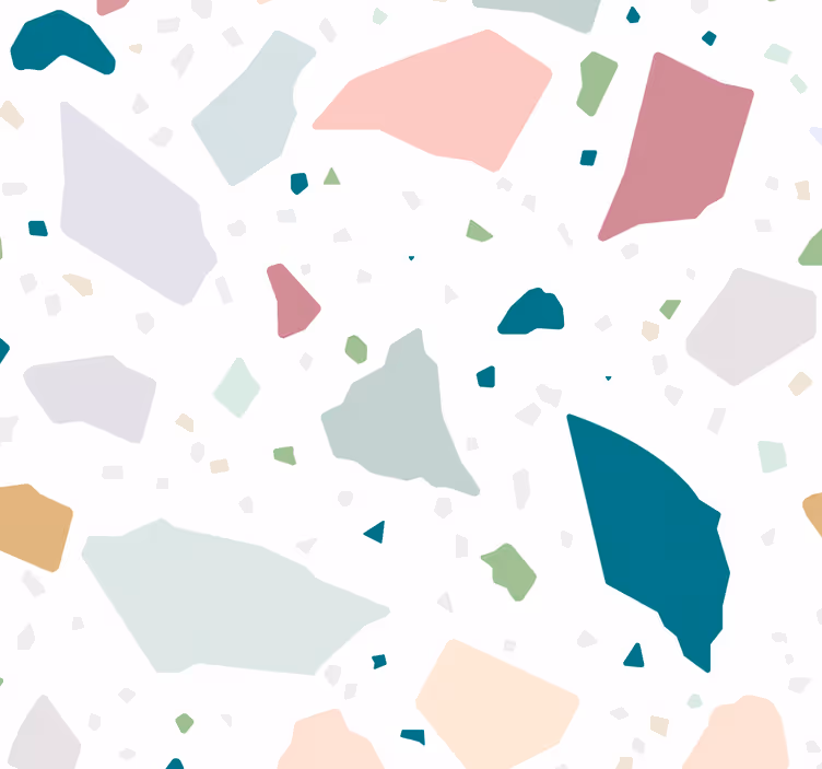 Värikäs geometrinen terrazzo rullaverho keittiöön - Tenstickers
