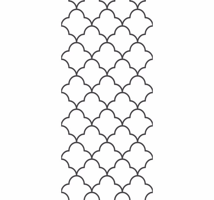 Rullaverho keittiöön geometrisella marokkosuunnittelulla - Tenstickers