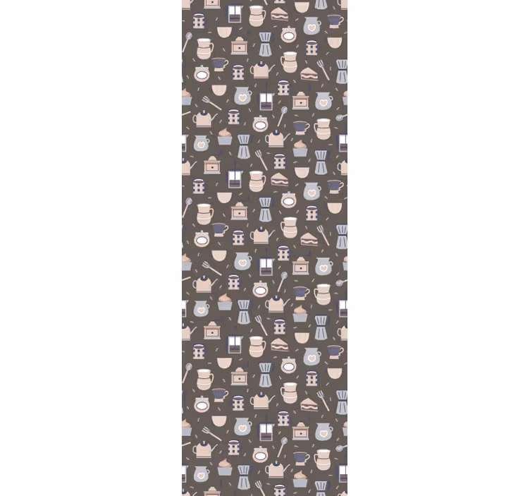 Rullaverho keittiöön kahvisymboleilla - Tenstickers