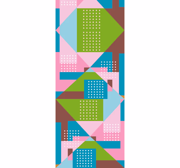 Pastelligeometrinenkuvio ruokasalin rullaverho - Tenstickers