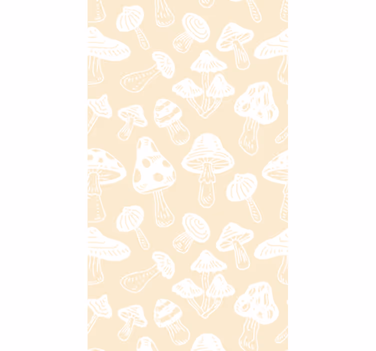 Beige sienimuotoilut ruokasalin rullaverho - Tenstickers