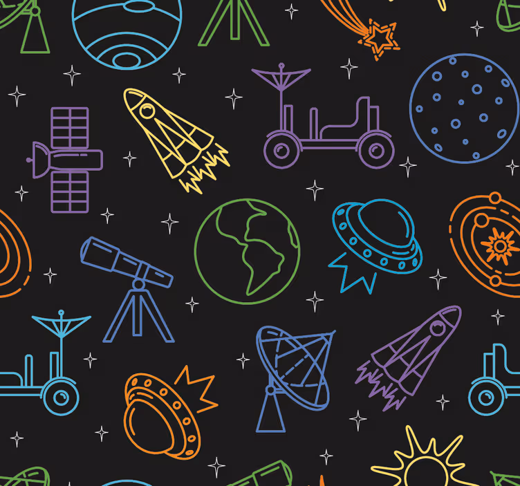 Taivaallinen tutkimuslapsen rullaverho - Tenstickers
