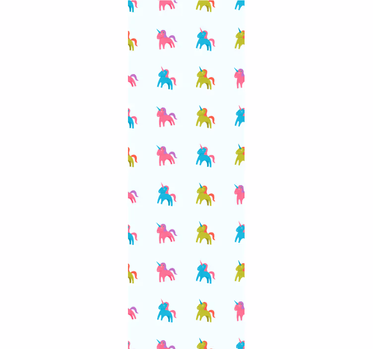 Lapsen rullaverho yksisarvisista sinisellä taustalla - Tenstickers