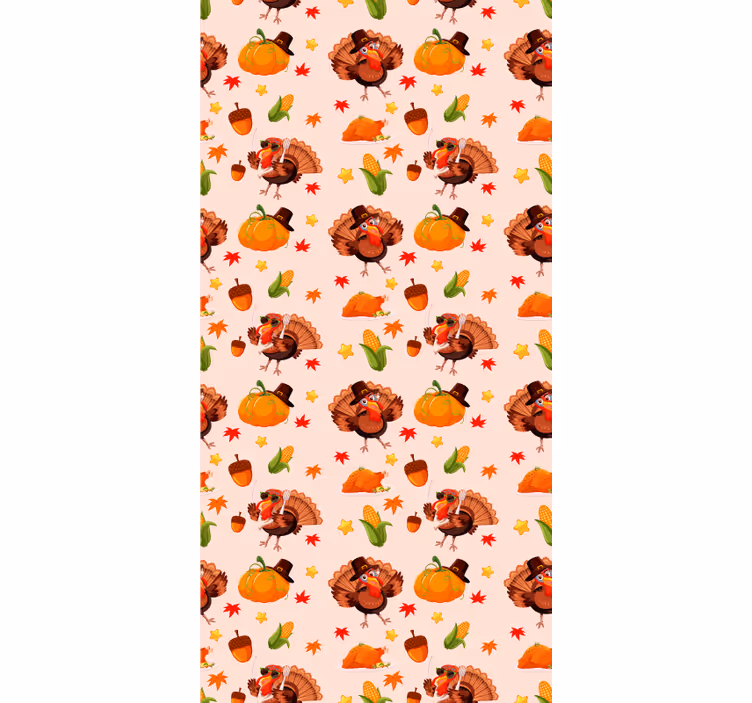 Lapsen rullaverho hauskoilla kalkkunoilla - Tenstickers