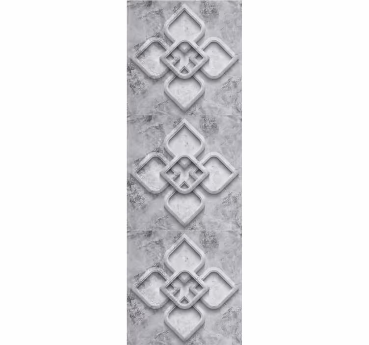 Harmaa 3d geometrinen kivielementtirullaverho - Tenstickers