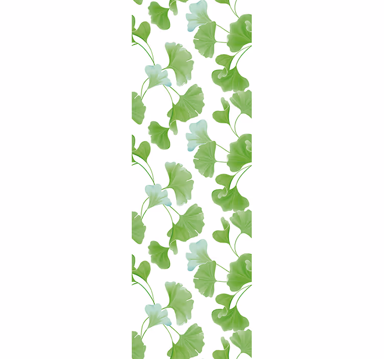 Vihreät ginkgo-lehdet toimiston rullaverho - Tenstickers