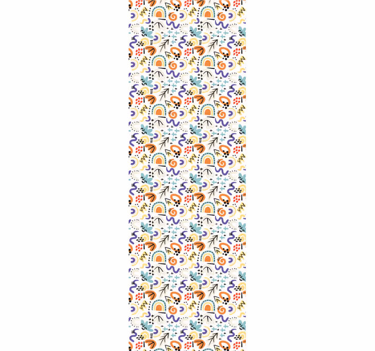 Luonnollinen tasainen abstrakti kuvio toimiston rullaverho - Tenstickers