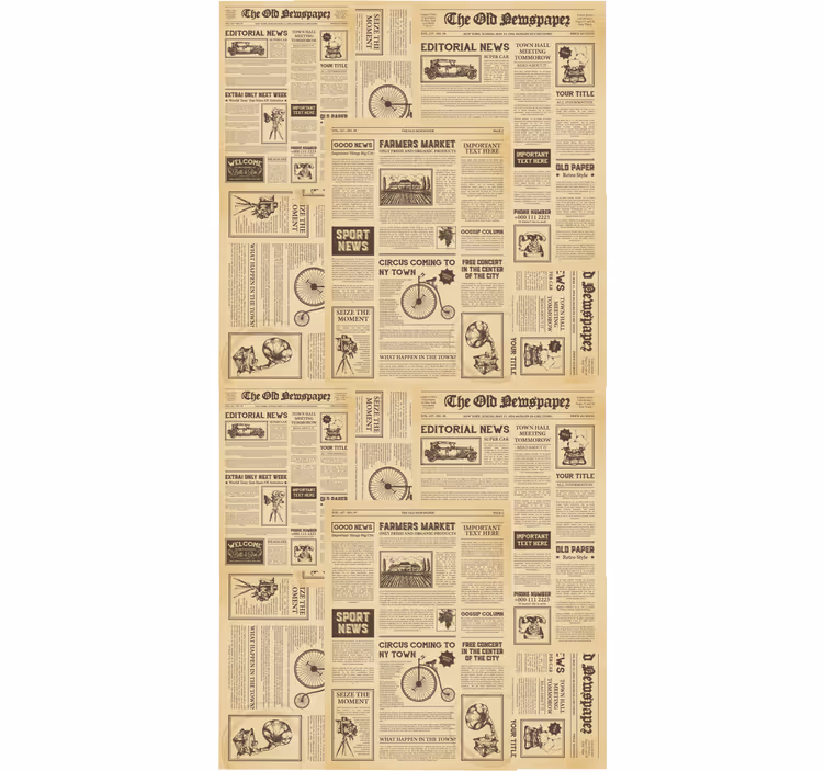 Vintage amerikan sanomalehtirullaverho - Tenstickers