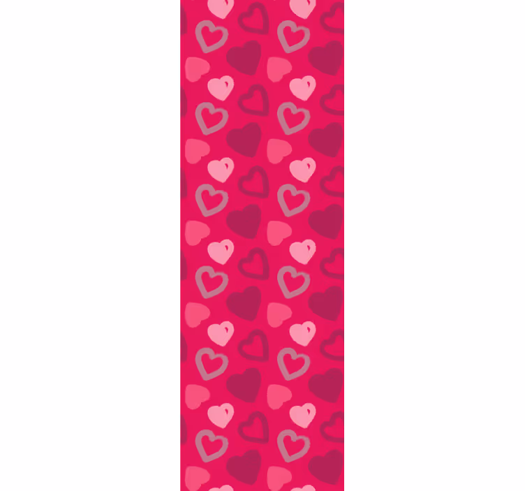 Fuksia sydämet teini-ikäisen rullaverho - Tenstickers
