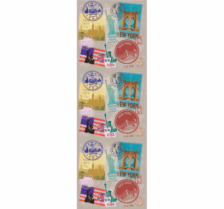 Teini-ikäisen rullaverhon vanha nyc-kollaasi - Tenstickers
