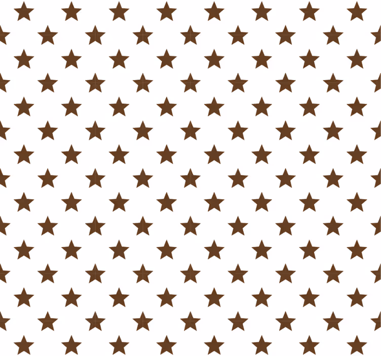 Ruskeat tähdet teini-ikäisen rullaverhon koristeena - Tenstickers