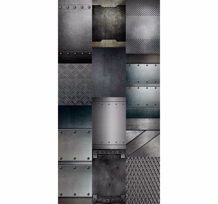 Moderni rullaverho mustilla metallilohkoilla - Tenstickers