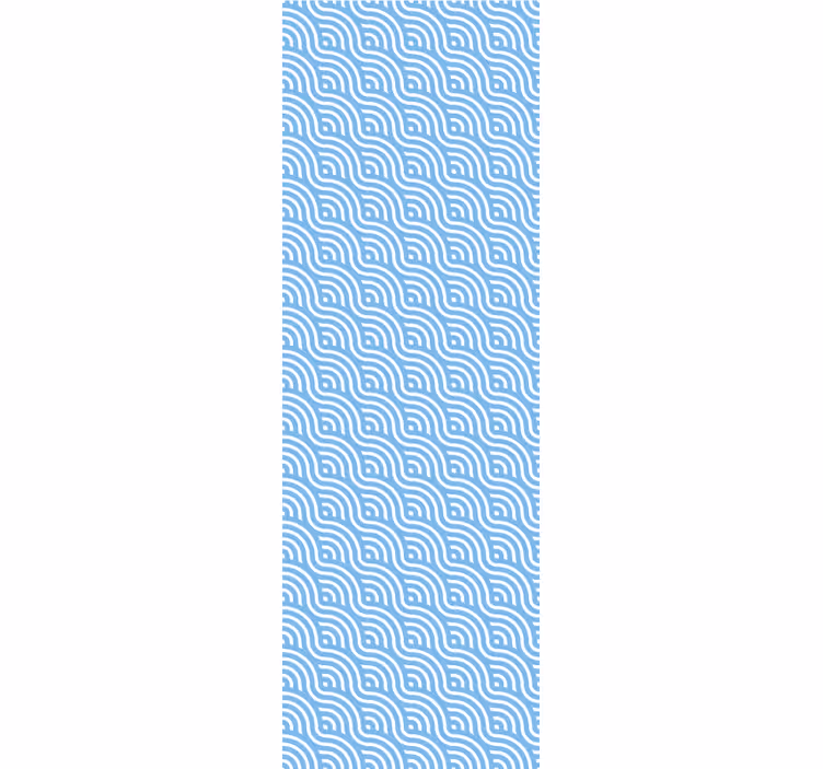 Moderni rullaverho pieni sininen aalto - Tenstickers