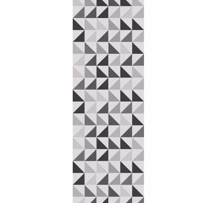 Harmaa rullaverho geometristen kolmioden kanssa - Tenstickers