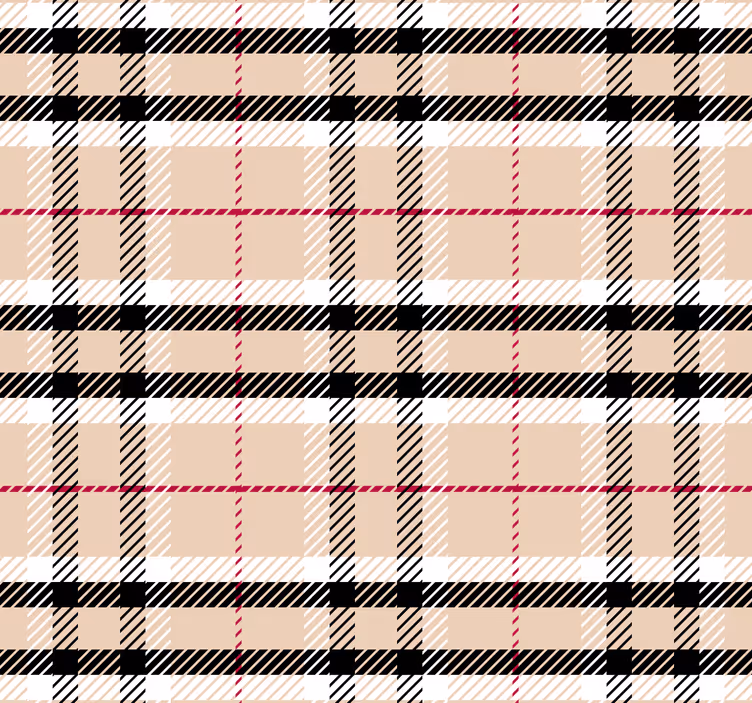 Vaaleanpunainen rullaverho burberry-ruudullisena - Tenstickers