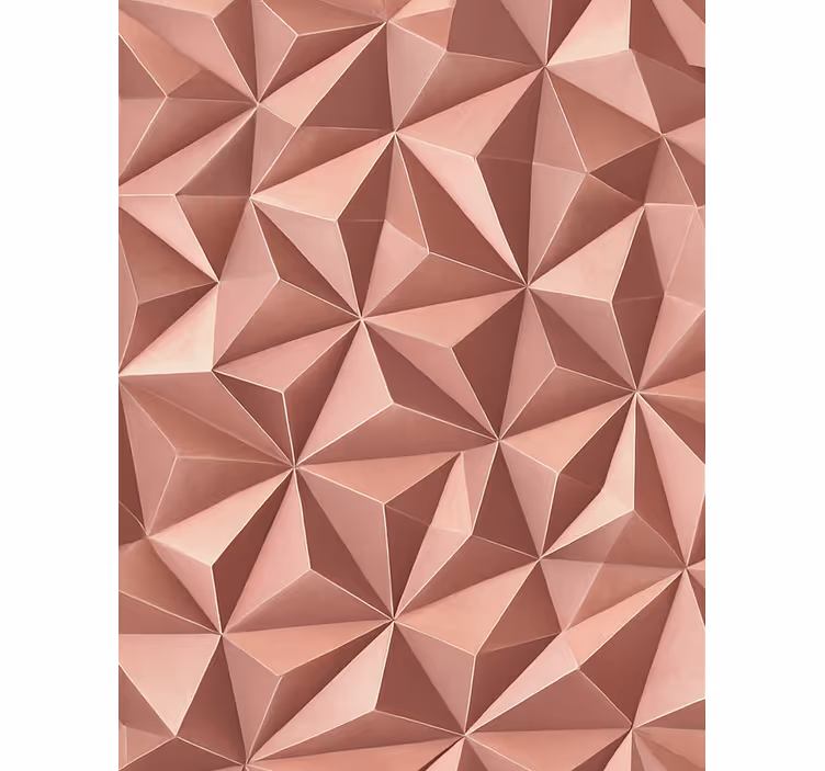 Vaaleanpunainen rullaverho abstrakti geometrinen folio - Tenstickers