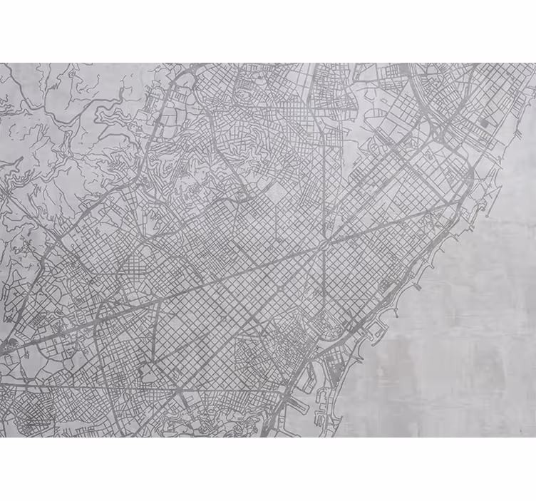 Rullaverho keittiöön barcelona-kaupungin kartalla - Tenstickers