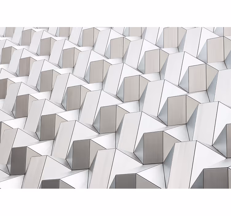 Valkoinen rullaverho 3d-kuvio harmaa - Tenstickers