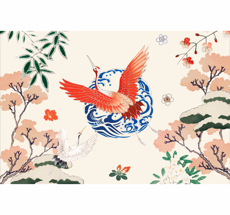 Chinoiserieolohuoneenrullaverho - Tenstickers