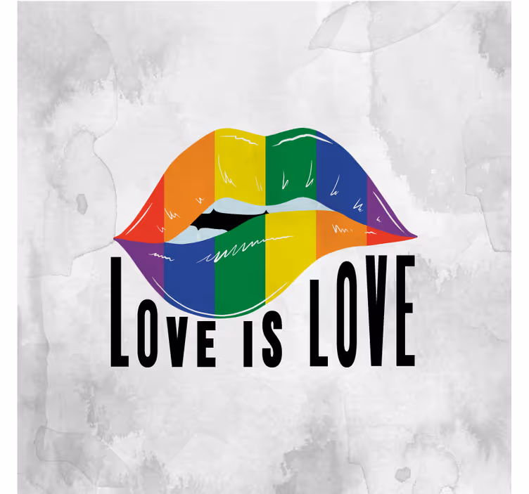 Pride-päivän huulikonseptiolohuoneenrullaverho - Tenstickers