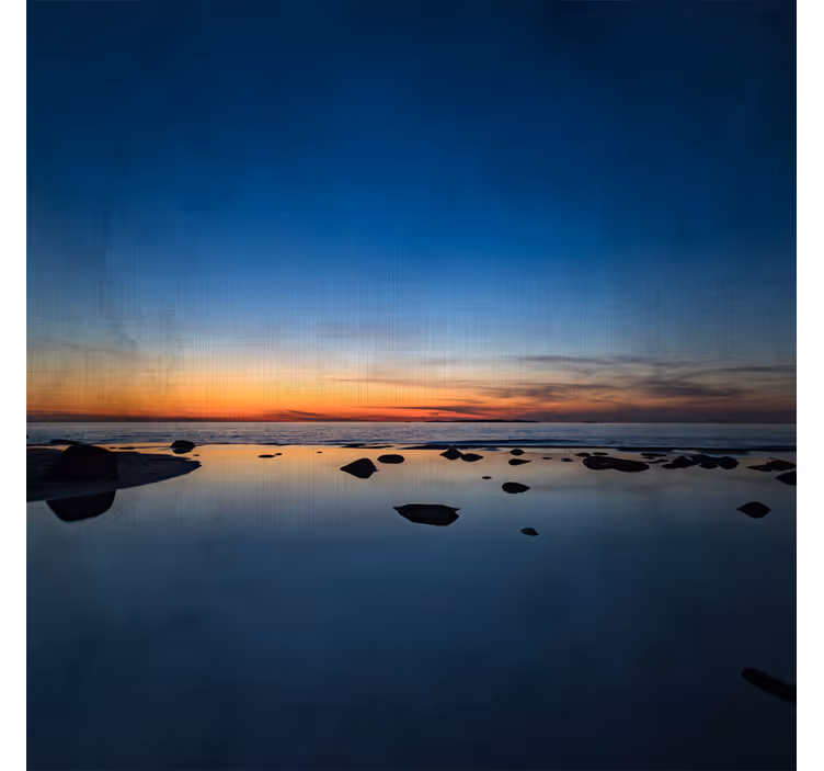 Pohjoismaiden auringonlasku merellä rullaverho - Tenstickers