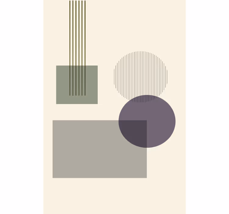 Pehmeät geometriset muodot olohuoneen rullaverho - Tenstickers