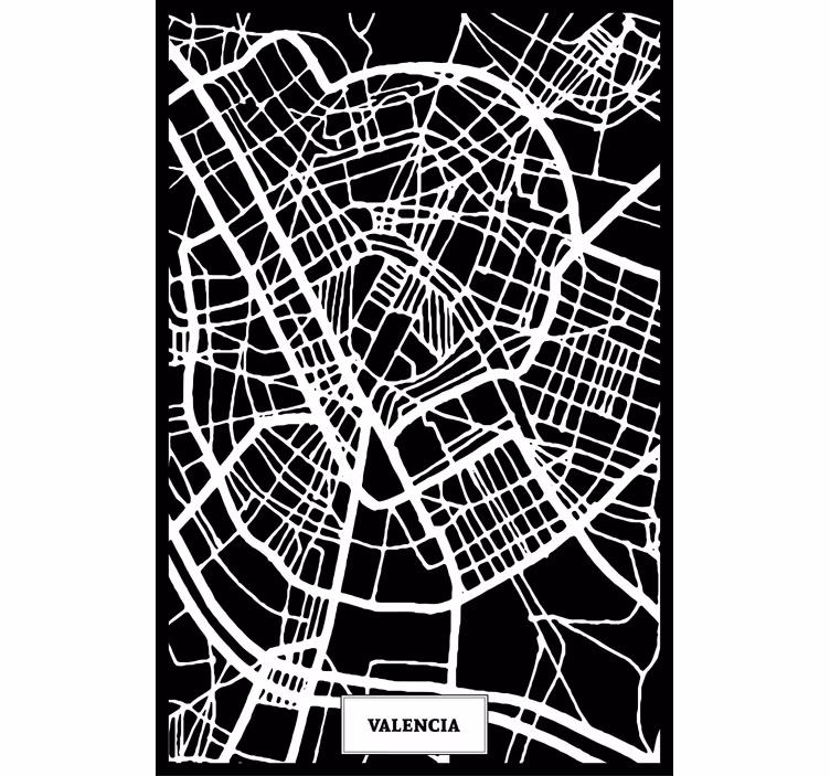 Olohuoneen rullaverho valencia maastokartta - Tenstickers