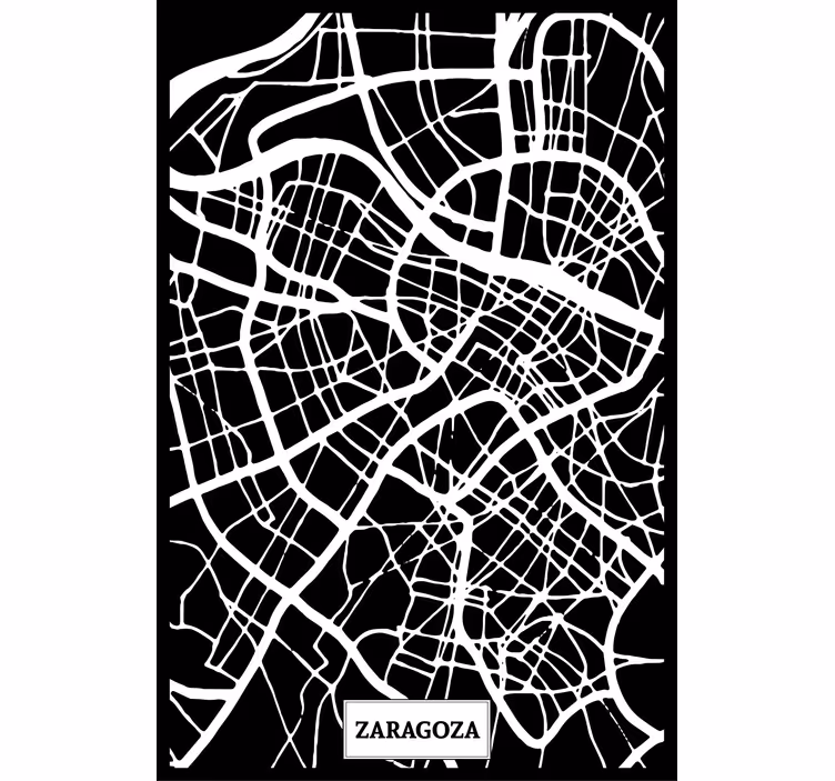 Olohuoneen rullaverho zaragoza topografiakartta - Tenstickers