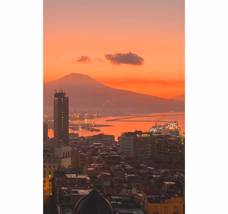 Napoli auringonlaskuolohuoneenrullaverho - Tenstickers