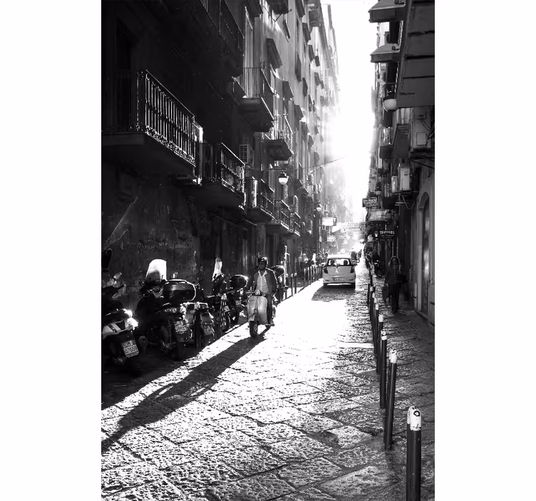 Napoli vintageolohuoneenrullaverho - Tenstickers