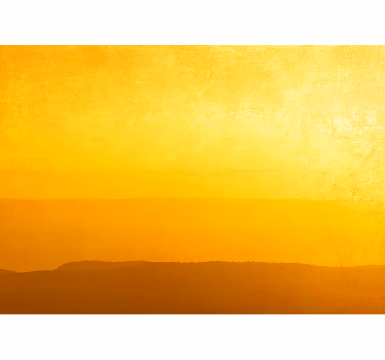 Keltainen rullaverho auringonlaskun kukkuloilla - Tenstickers
