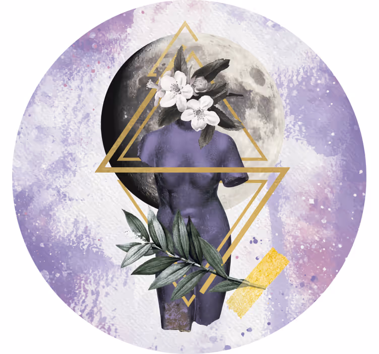 Violetti rullaverho digitaalisena kollaasina - Tenstickers