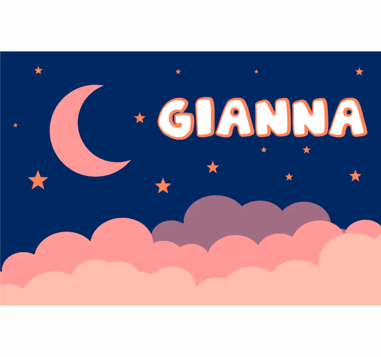 Kuukausi ja taivas muokattava violetti rullaverho - Tenstickers