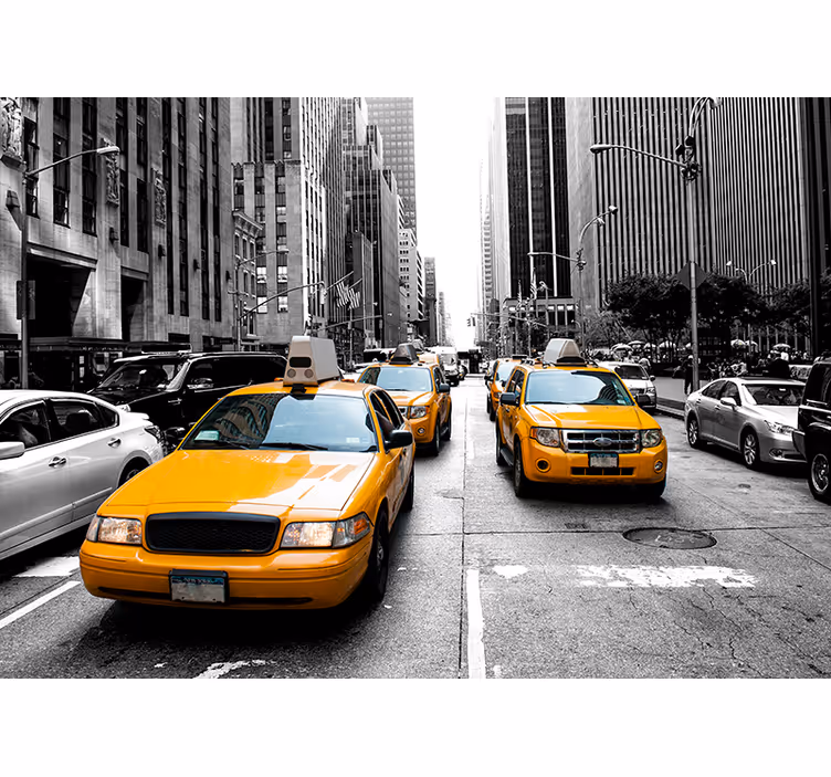 New yorkin taksiolohuoneen rullaverho - Tenstickers