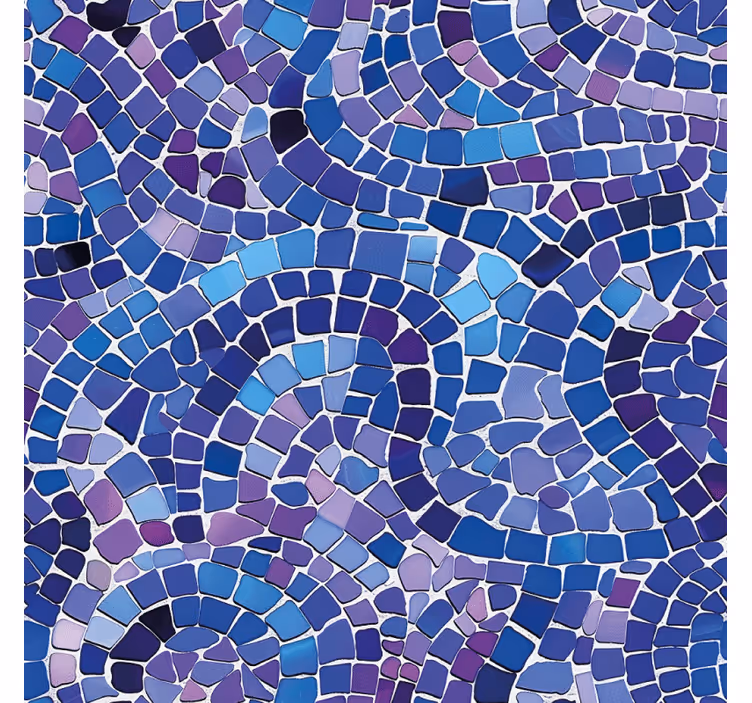 Sininen rullaverho mosaiikkiefekti - Tenstickers