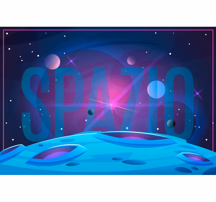 Sininen rullaverho universumi ja avaruus - Tenstickers