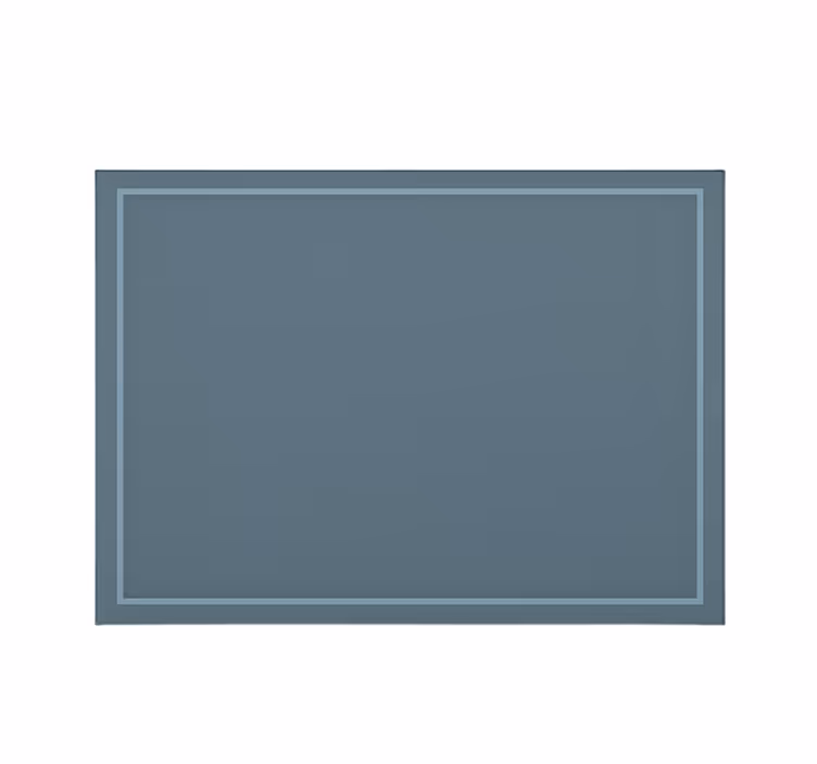 Yksinkertainen reunusdesign sininen rullaverho - Tenstickers