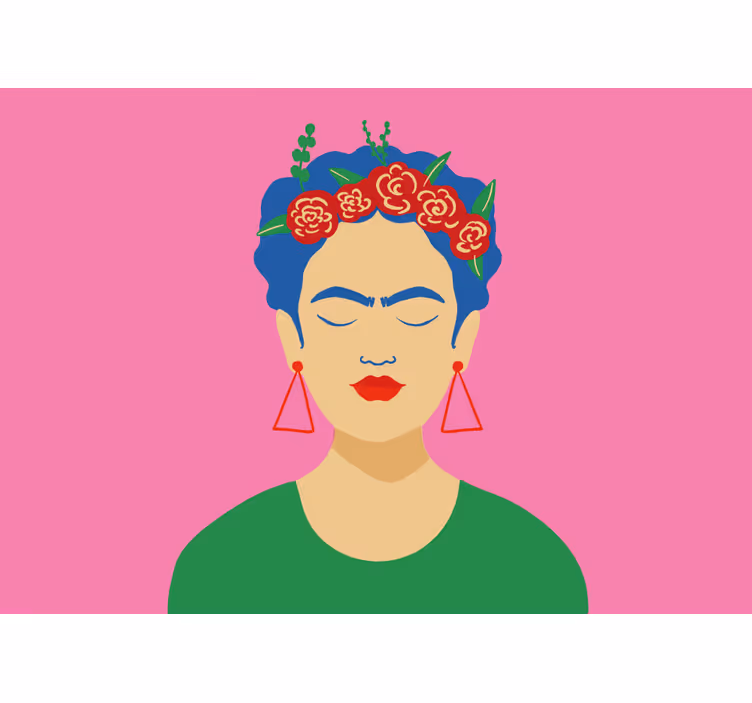 Frida kahlo pop-taide design olohuoneen rullaverho - Tenstickers