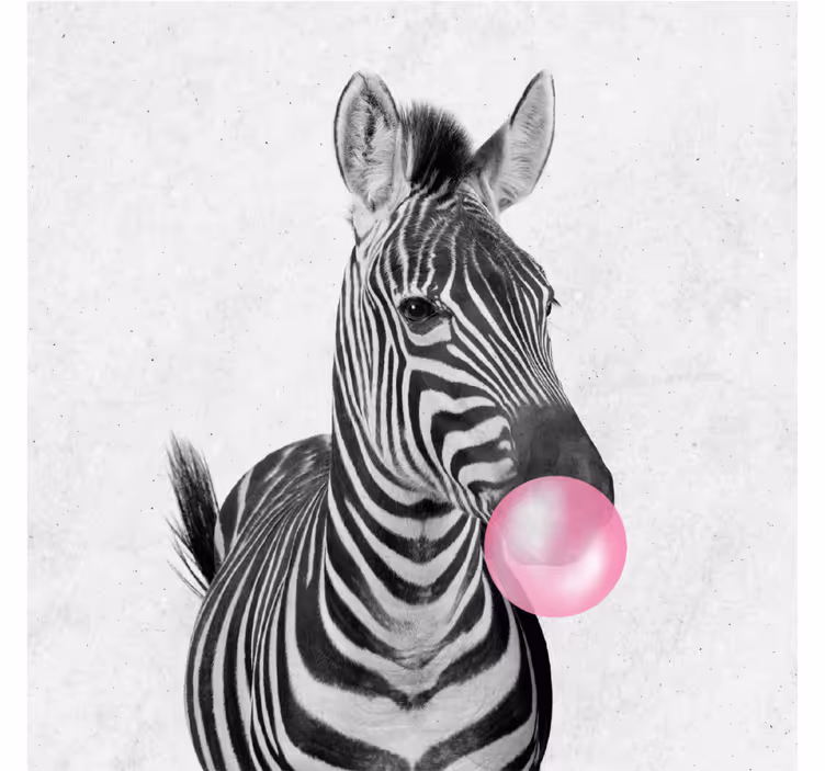 Zebraeläin kuplagumminolohuoneenrullaverho - Tenstickers